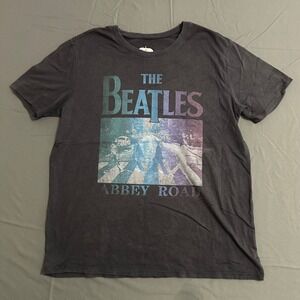 The Beatles Abbey Road Black T-Shirt Women's M (8-10) Short Sleeve Graphic 2022